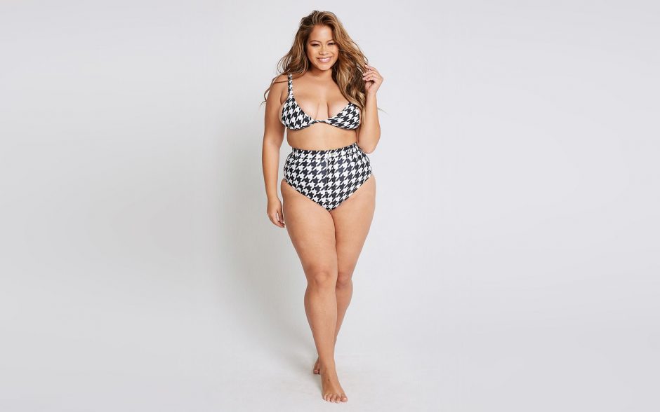 Women with Larger Body size plus model in bikini