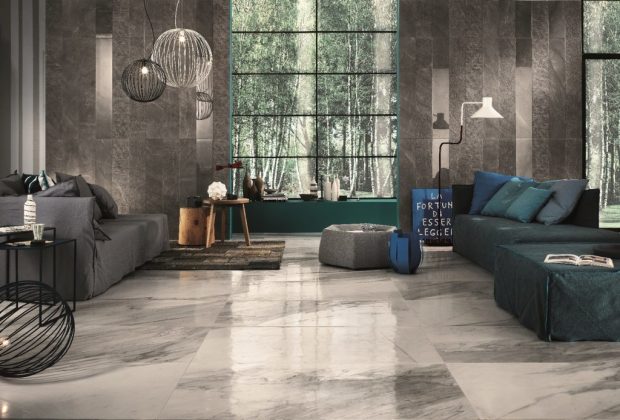 porcelain floor living room