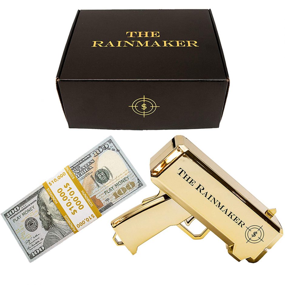 Money Gun Metallic Plated Gold Cash Gun Bill shooter 