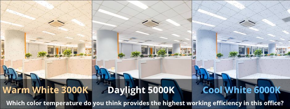 the best color temperature for an office