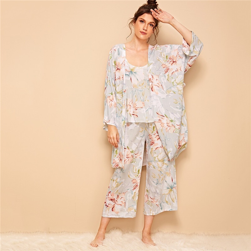 floral cotton pajamas