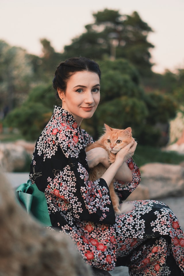 fashion shoot with cats