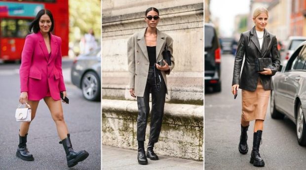 chunky boots as street style
