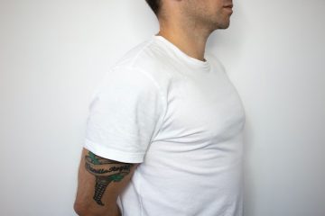 white muscle-fit t-shirt