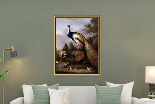 Tobias Stranover painting of peacock