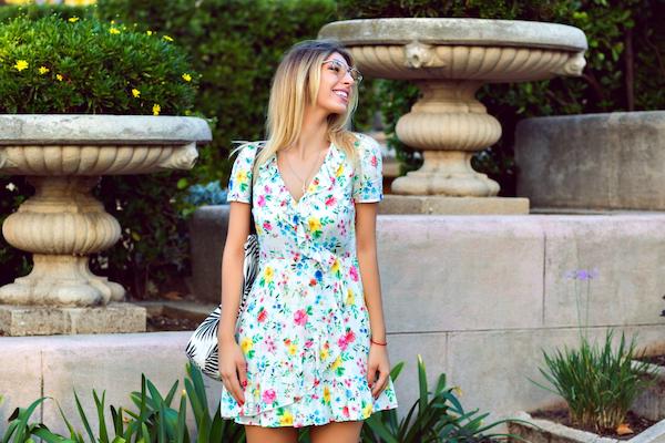floral midi dress for basic look