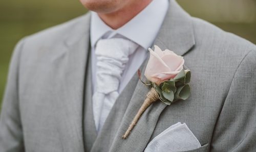 stylish groom on wedding day