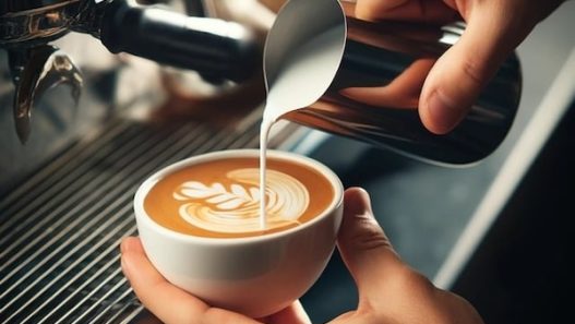 making perfect coffee with milk