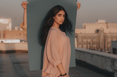 girl learning to become a model