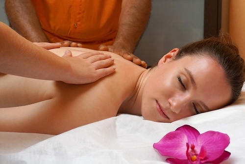 woman at medical spa treatment session