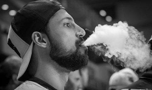 man vaping