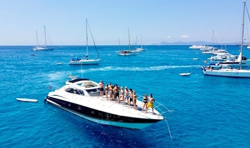 summer hen party on boat