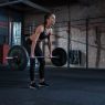 female bodybuilder at training session