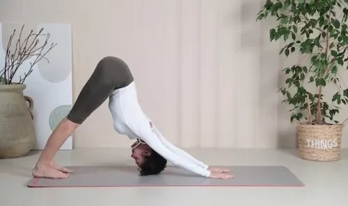 yoga and menopause - downward facing dog pose