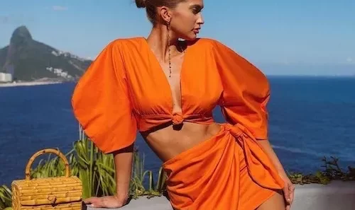 summer fashion trends in tangerine color
